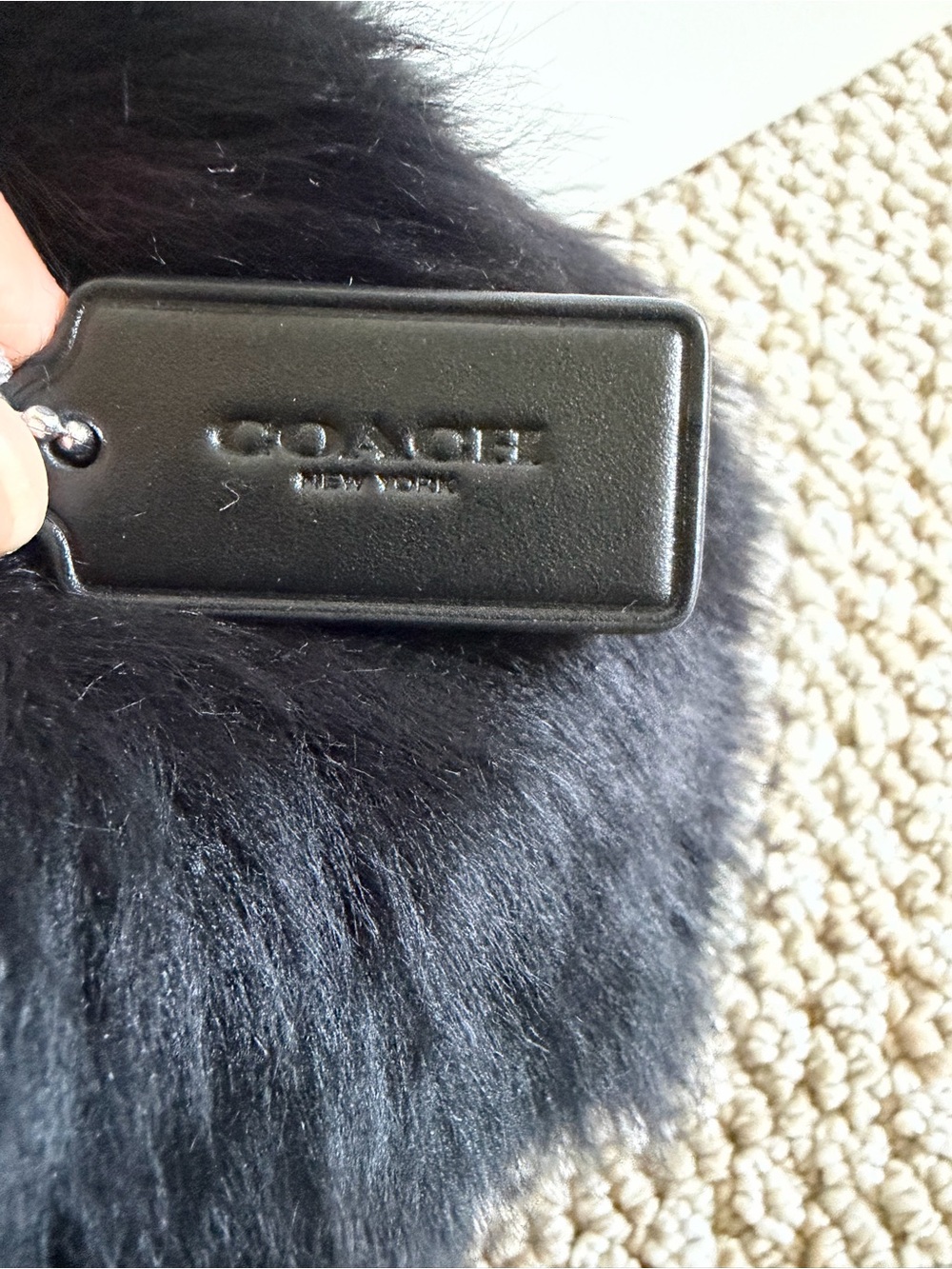 Coach NWT - Jonie Plush Black Shearling Bag CW575 - Picture 4 of 12